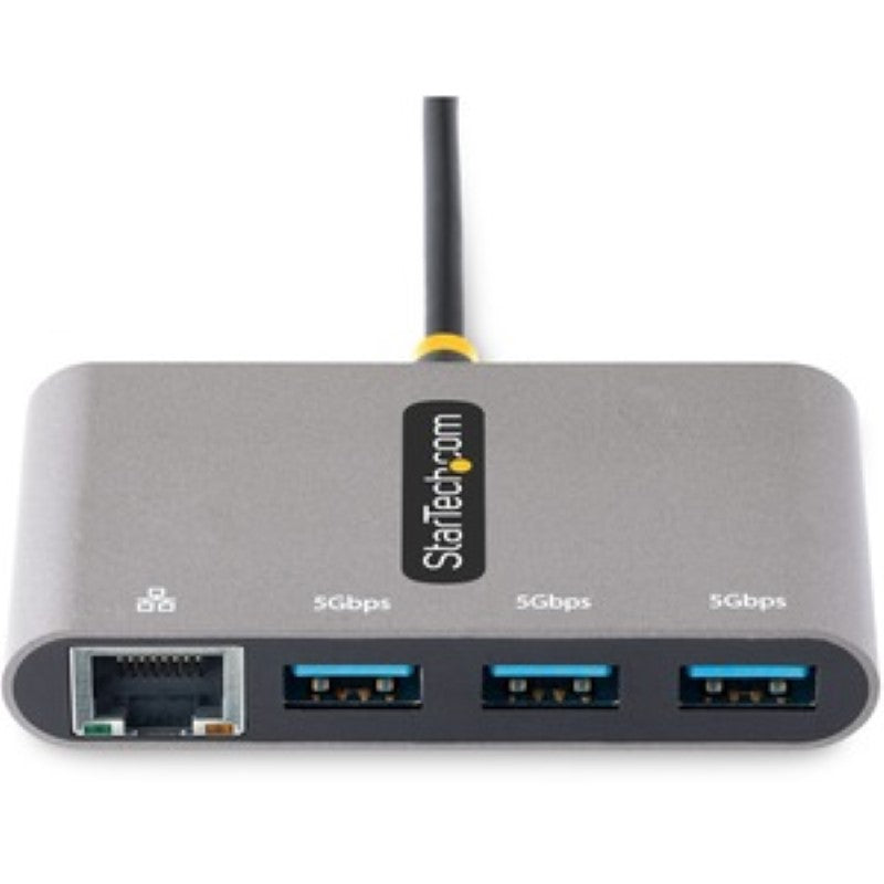 USB/Ethernet Combo Hub - USB 3.2 (Gen 1) Type C - Portable - 3 USB Port(s) - 1