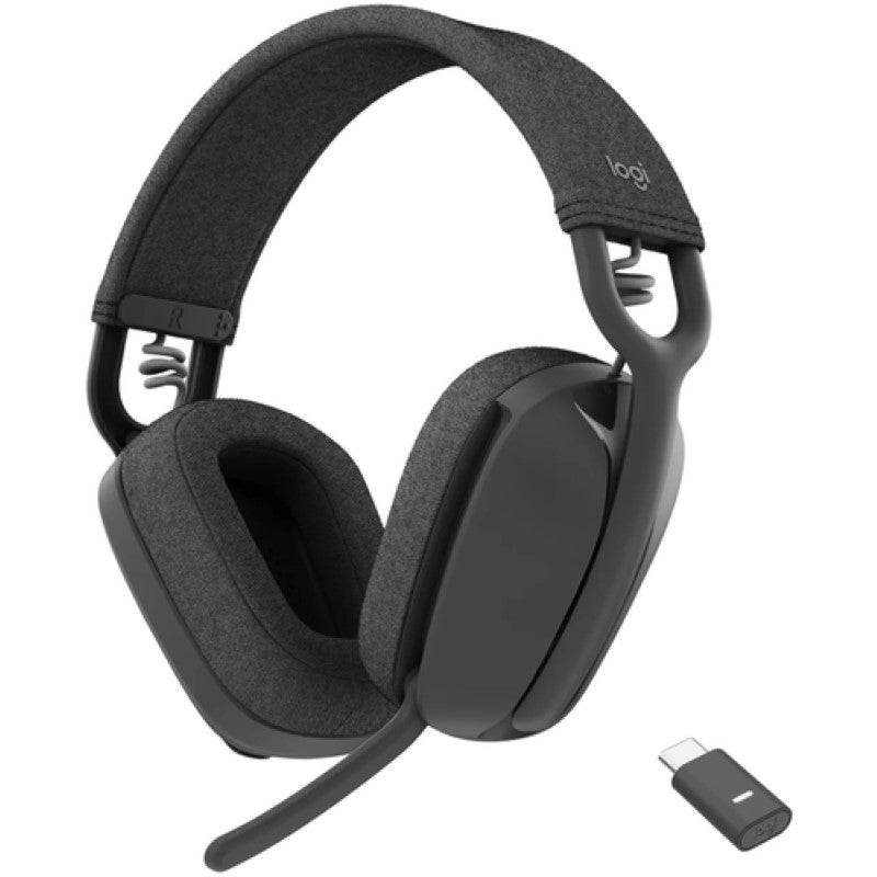 Logitech Zone Vibe Wireless Headset: sleek over-ear design, noise-canceling mic, and rich stereo sound for hybrid work.