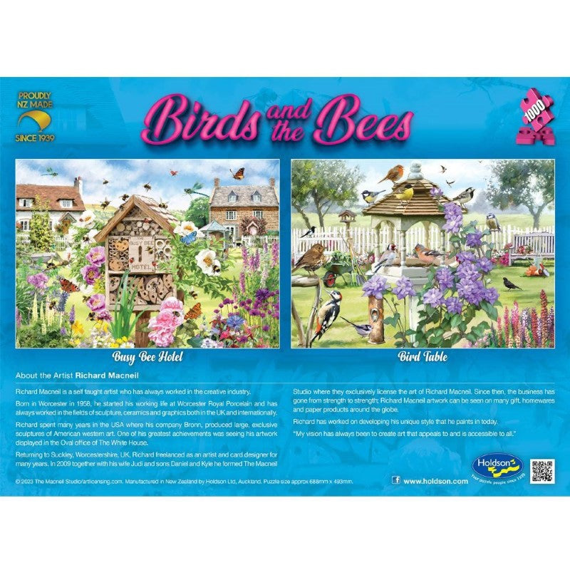 Birds and the Bees 1000 Piece Jigsaw Puzzle Bird Table