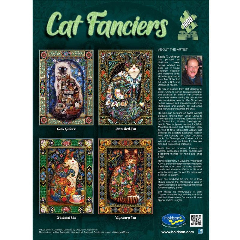 Cat Fanciers 1000 Piece Jigsaw Puzzle Tapestry Cat