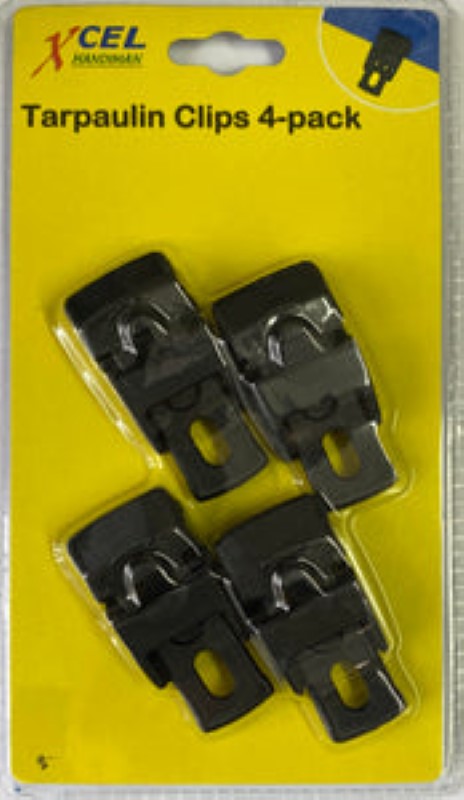 TARPAULIN CLIPS 4-PCE CARDED XCEL
