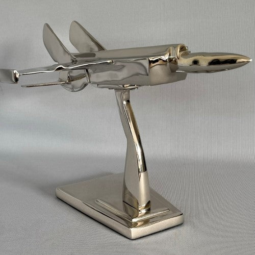 Ornament - Aluminium Jetplane (23 x 38cm)