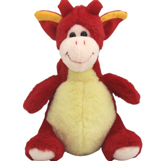Soft Plush Toy - Ember Dragon. Red Dragon with Yellow Stomach