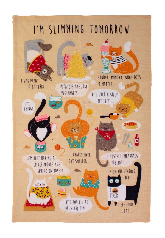 Tea Towel - Ulster Weavers Union - I'm Slimming Tomorrow (74cm)