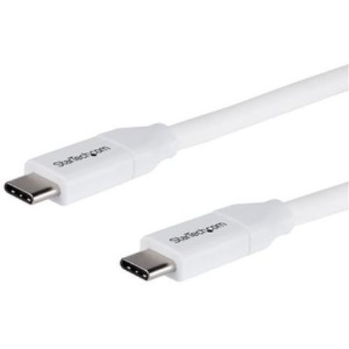 USB-C to USB-C Cable w/ 5A PD-M/M-White-2m(6 ft.) - White - 1 Pack
