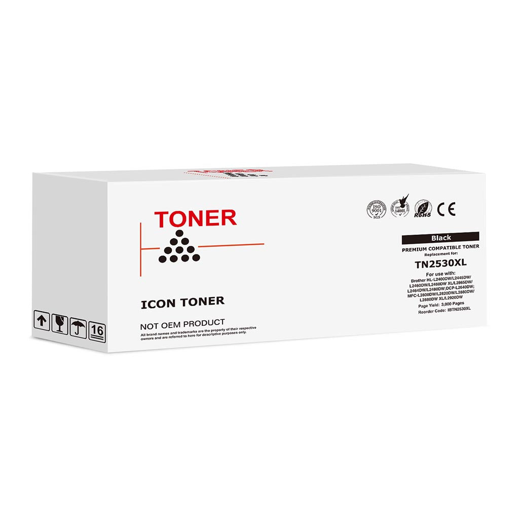 Icon Compatible Brother TN2530XL Black Toner Cartridge