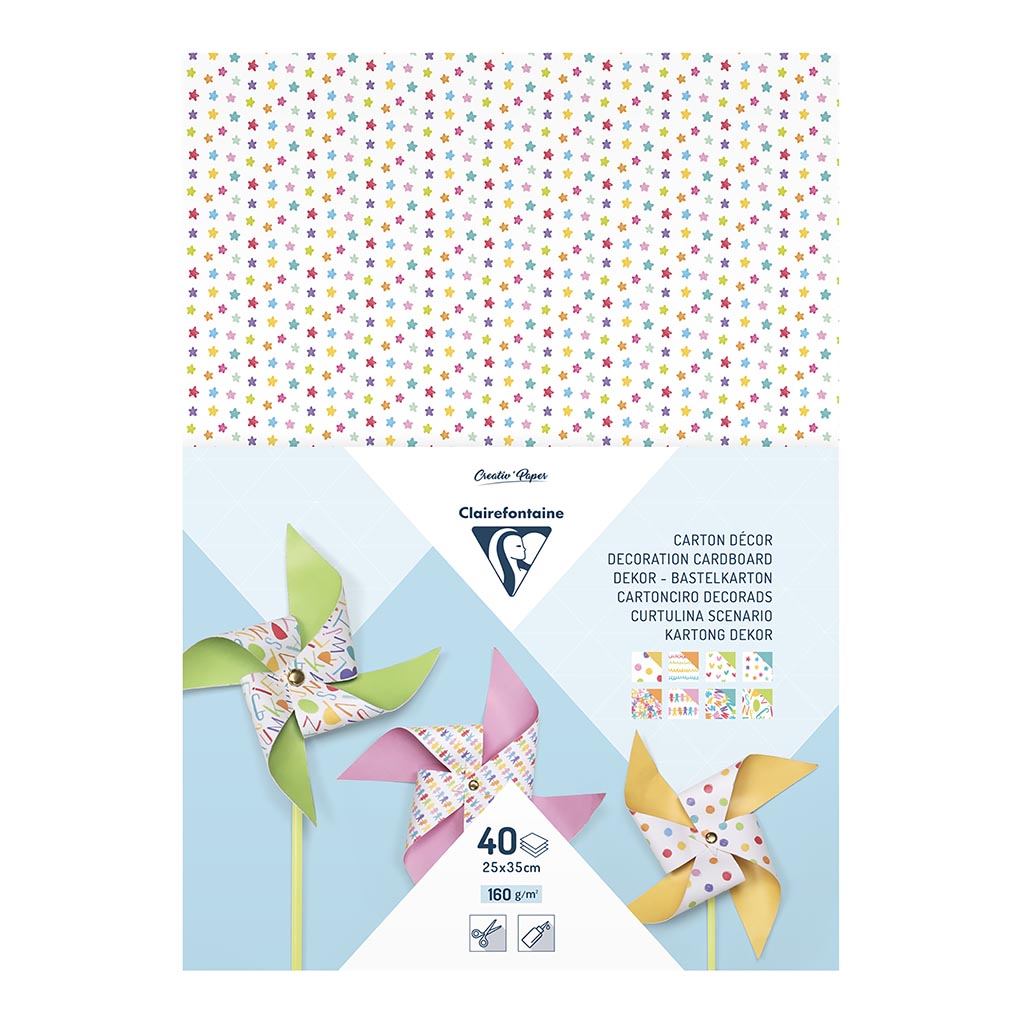 Clairefontaine Decoration Cardboard Doodling 25x35cm 160g 40sh