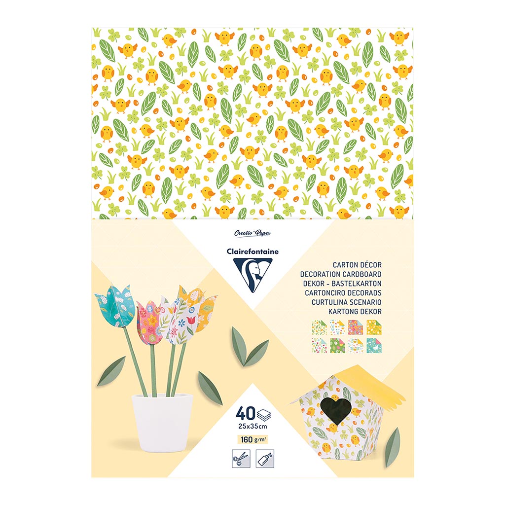 Clairefontaine Decoration Cardboard Spring 25x35cm 160g 40sh