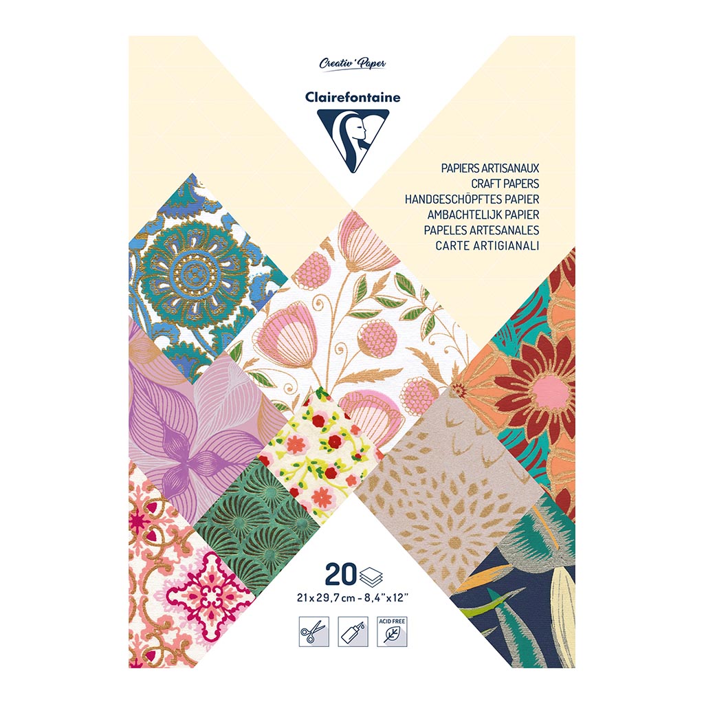 Clairefontaine Artisan Paper Pad Best of Colours A4 20sh