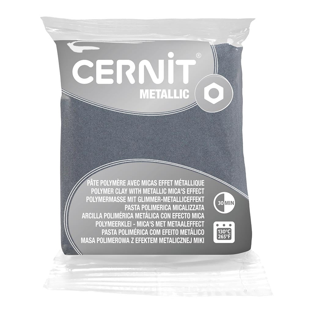 Cernit Polymer Clay Metallic 56g Silver