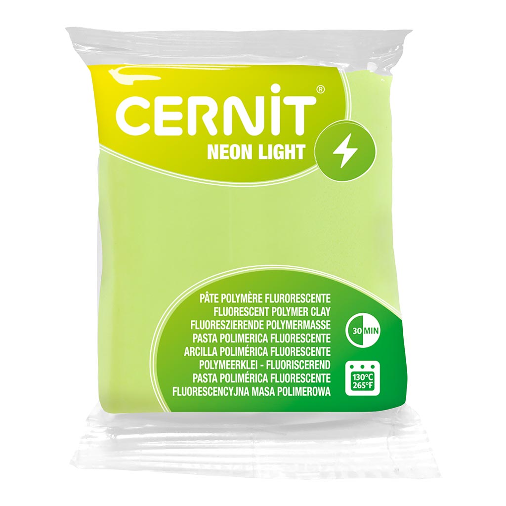 Cernit Polymer Clay Neon Light 56g Yellow