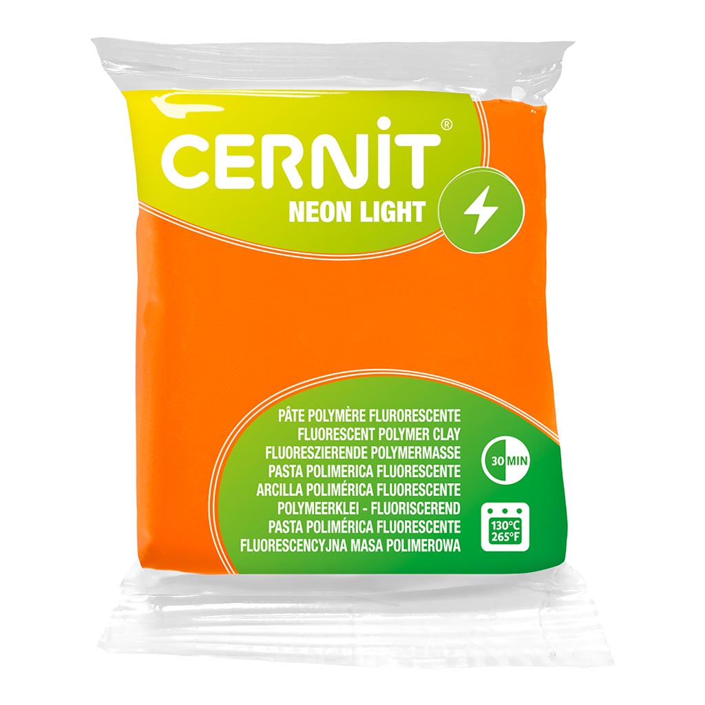 Cernit Polymer Clay Neon Light 56g Orange