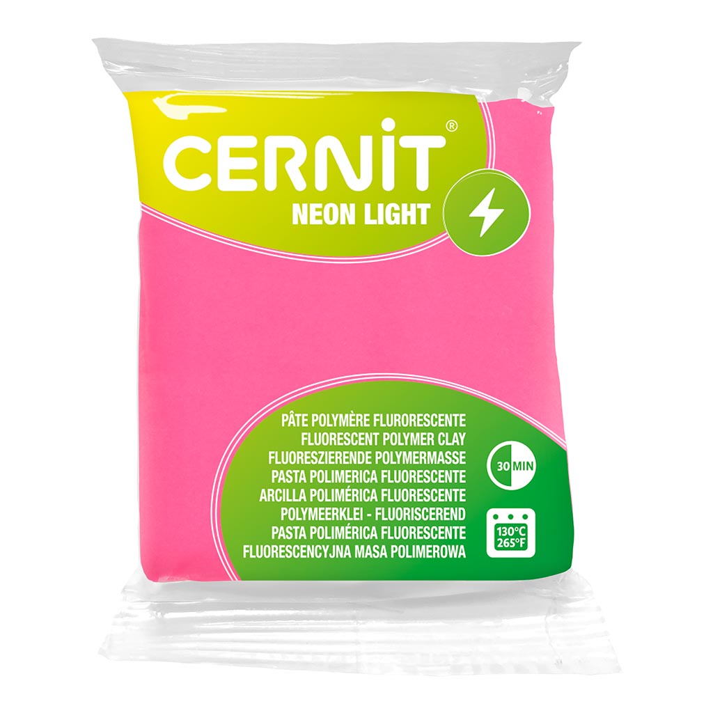 Cernit Polymer Clay Neon Light 56g Fuchsia