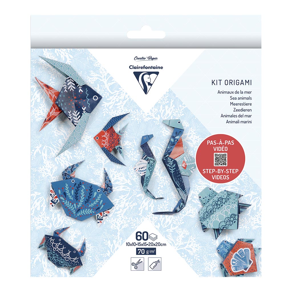Clairefontaine Origami Kit Marine Wildlife 60sh