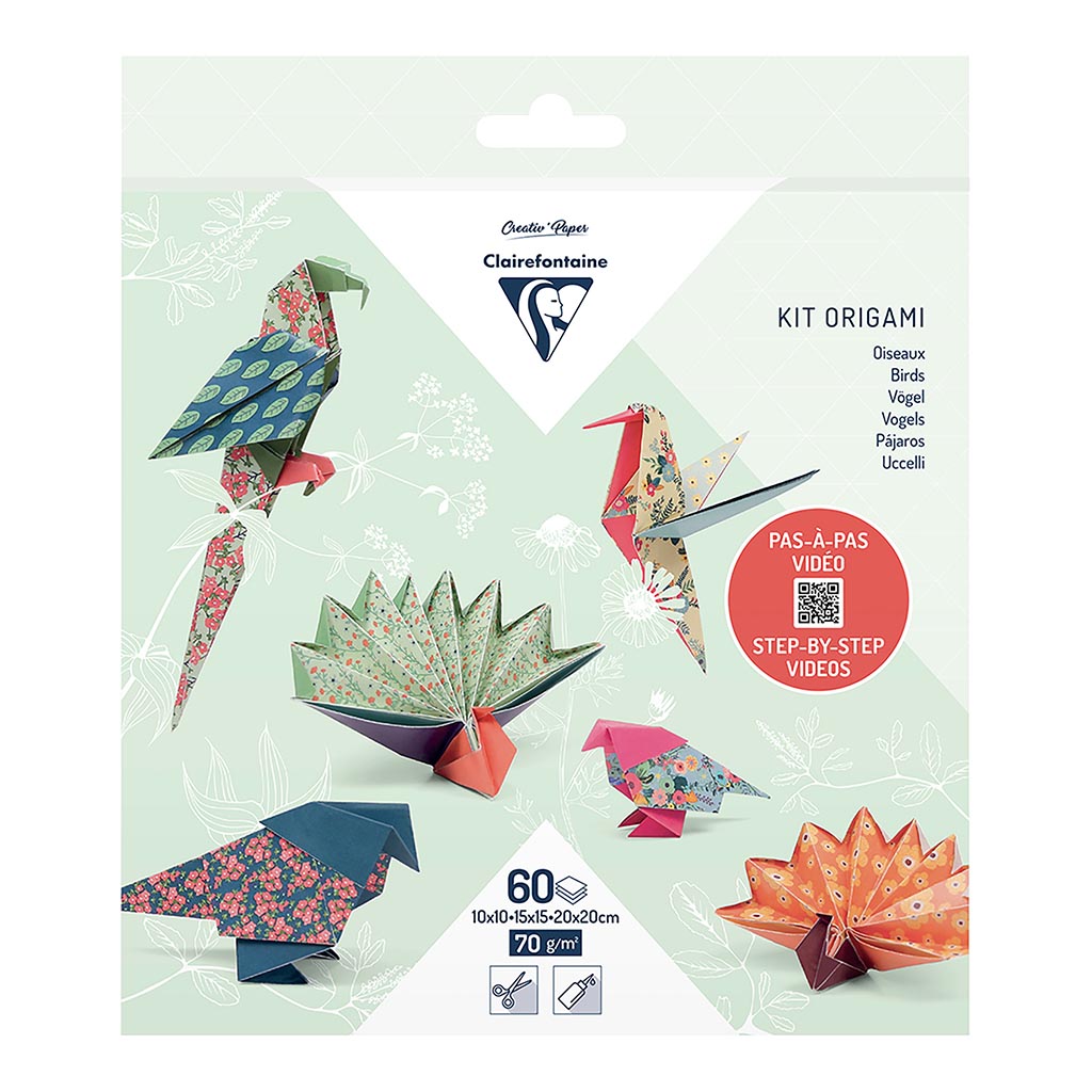Clairefontaine Origami Kit Birds 60sh