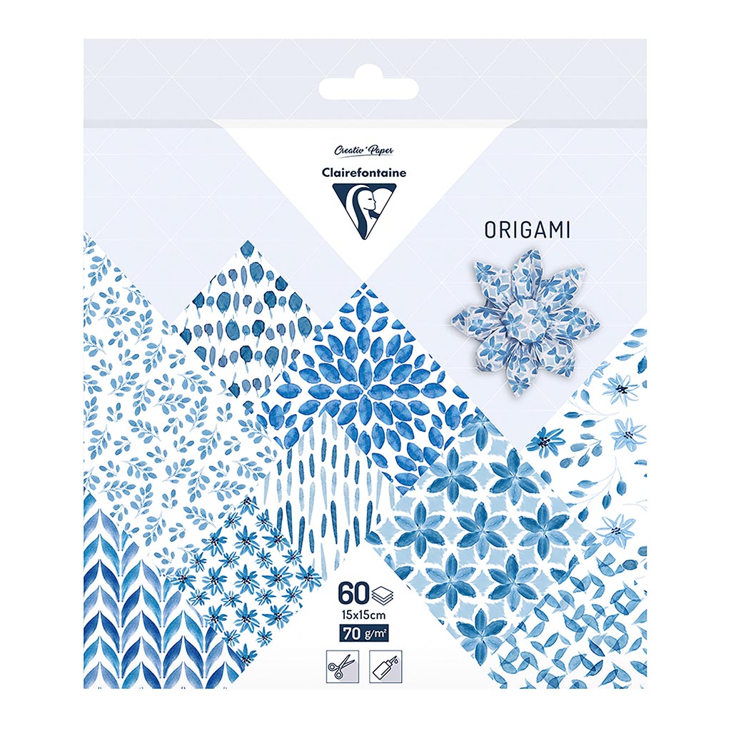 Clairefontaine Origami Paper Shibori 15x15cm 60sh