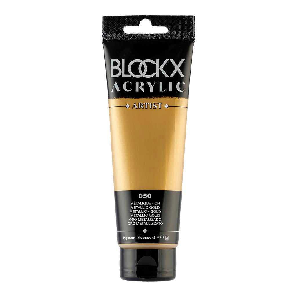 BLOCKX Acrylic Tube Metallic Gold 120ml