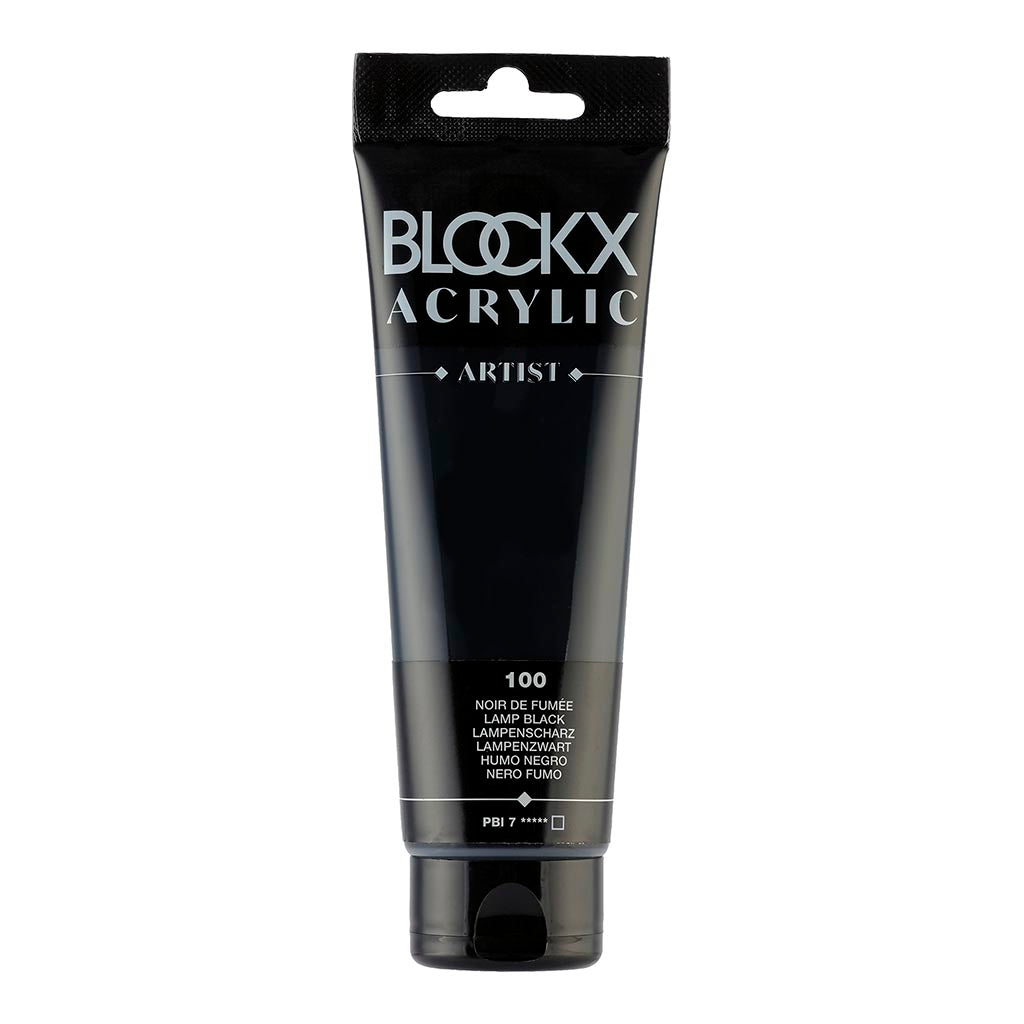 BLOCKX Acrylic Tube Smoke Black 120ml