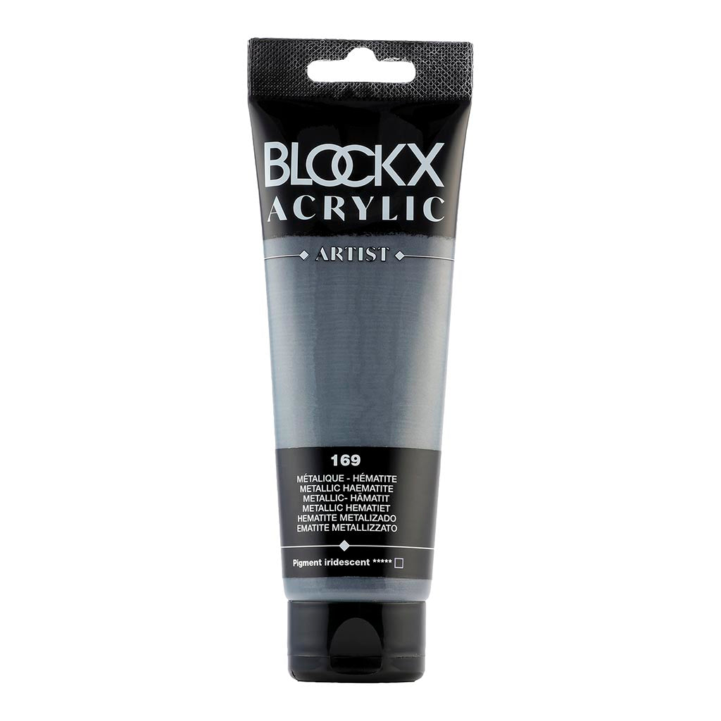 BLOCKX Acrylic Tube Metallic Hematite 120ml