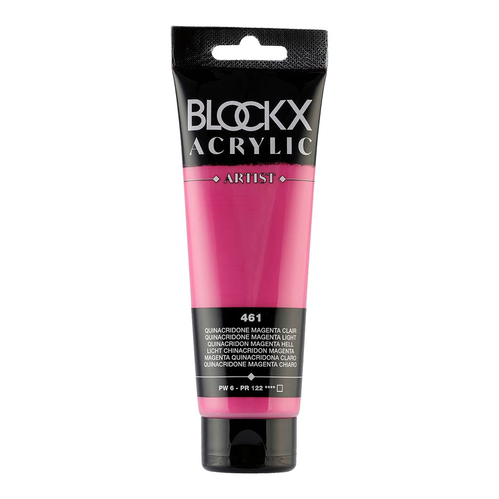 BLOCKX Acrylic Tube Quinacridone Light Magenta 120ml
