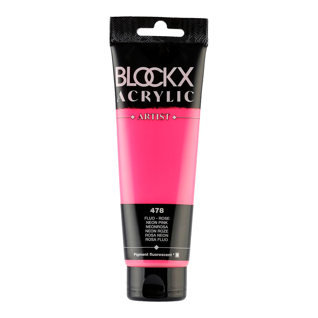 BLOCKX Acrylic Tube Fluro Pink 120ml