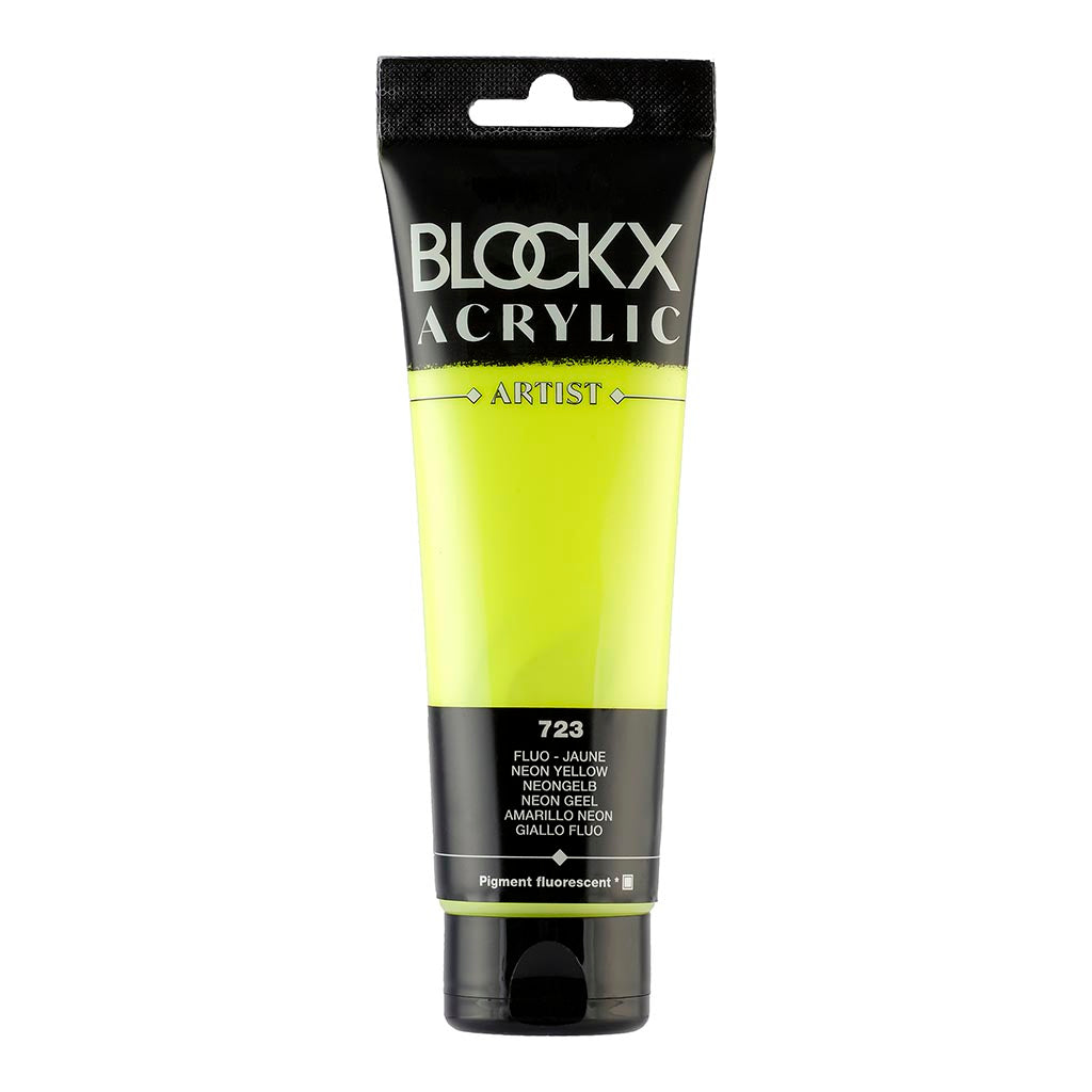 BLOCKX Acrylic Tube Fluro Yellow 120ml