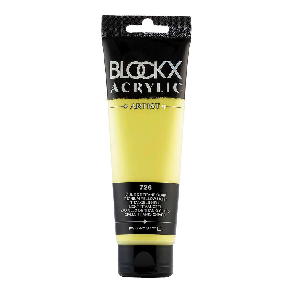BLOCKX Acrylic Tube Light Titanium Yellow 120ml
