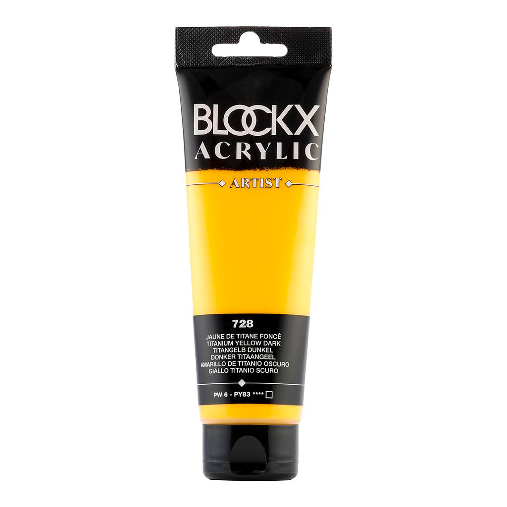 BLOCKX Acrylic Tube Dark Titanium Yellow 120ml