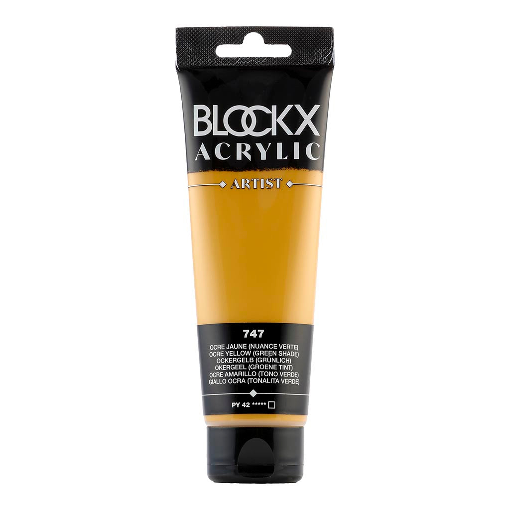 BLOCKX Acrylic Tube Yellow Ochre (Green Shade) 120ml