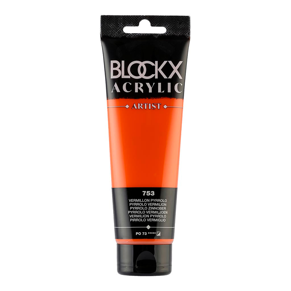 BLOCKX Acrylic Tube Vermilion Pyrrolo 120ml