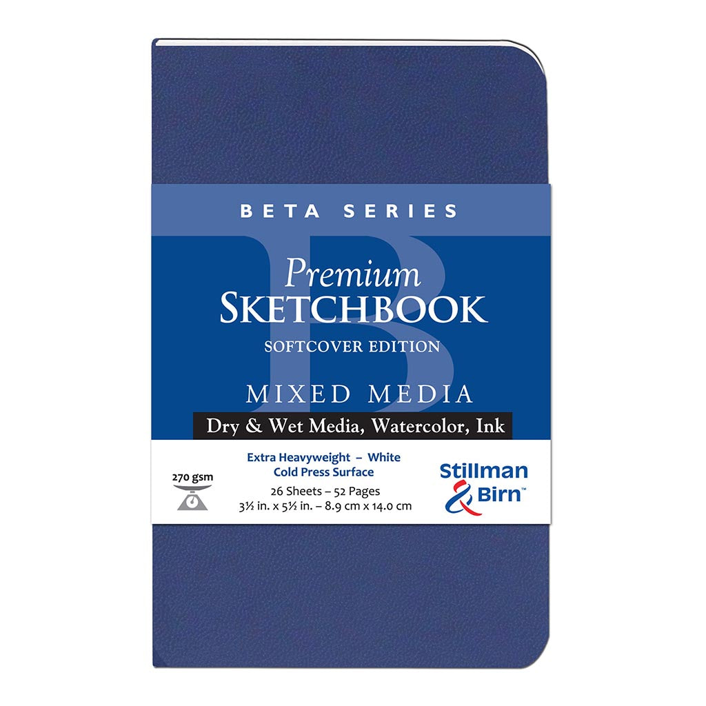 S&B Beta Sketchbook Softcover White 270g 8.9x14cm 26sh
