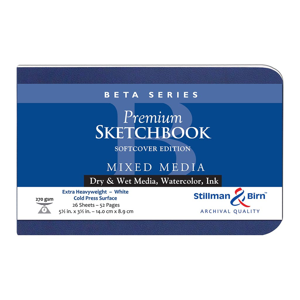 S&B Beta Sketchbook Softcover White 270g 14x8.9cm 26sh