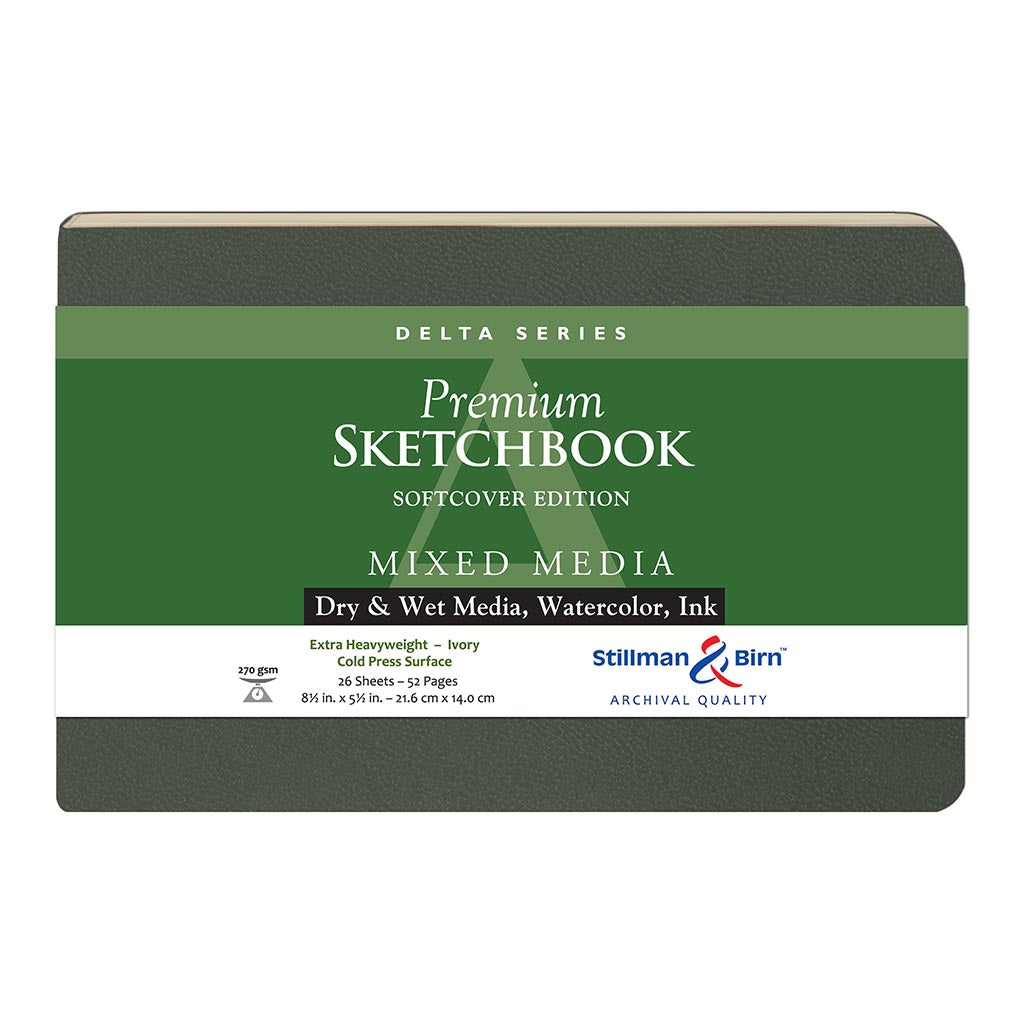 S&B Delta Sketchbook Softcover Ivory 270g 21.6x14cm 26sh