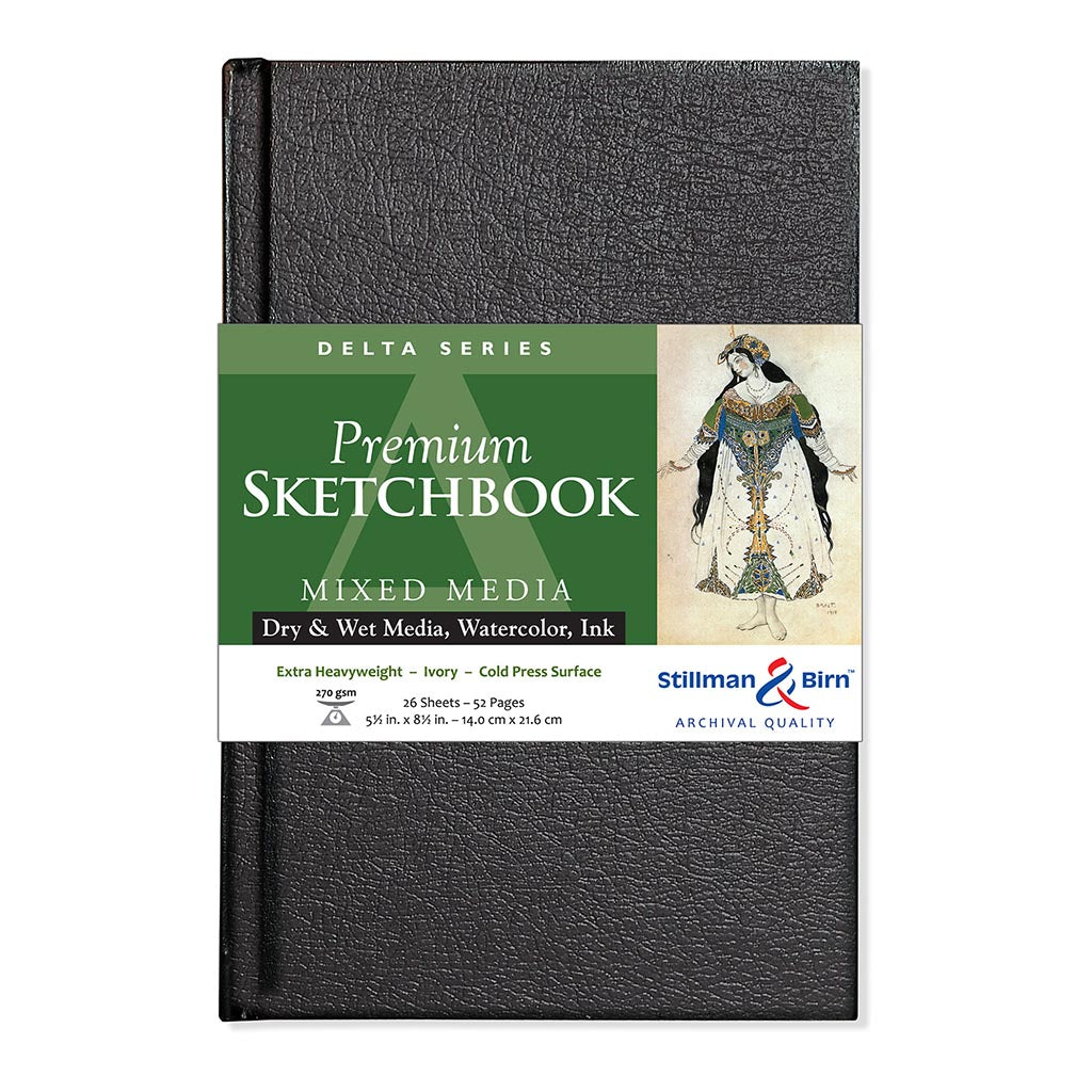 S&B Delta Sketchbook Hardbound Ivory 270g 14x21.6cm 26sh