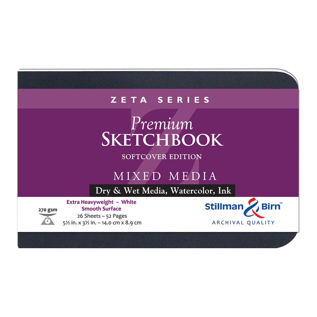 S&B Zeta Sketchbook Softcover White 270g 14x8.9cm 26sh