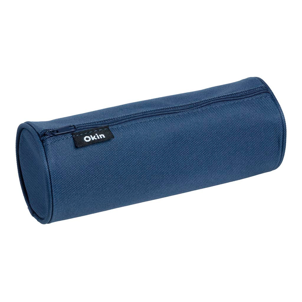 Okin Pencil Case Tube Navy Blue 21x8cm