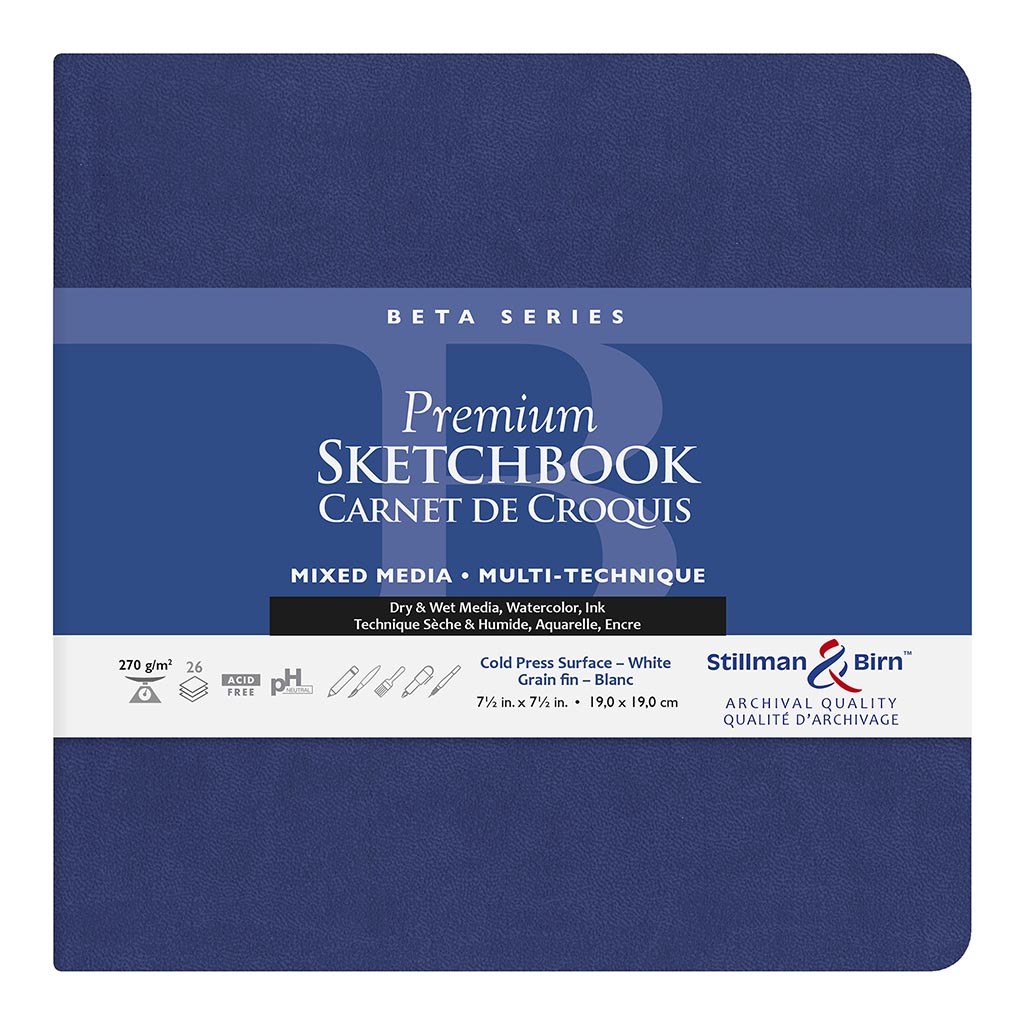 S&B Beta Sketchbook Softcover White 270g 19x19cm 26sh