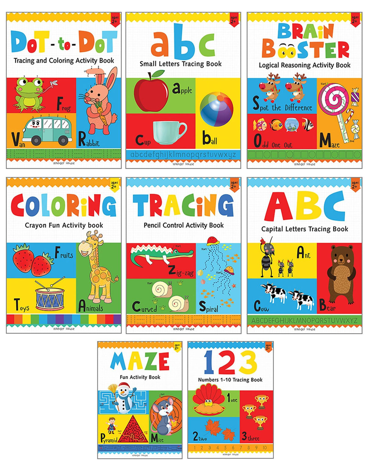 Preschool Complete Learning Activity Pack For Kids (Box Set of 8 Books)