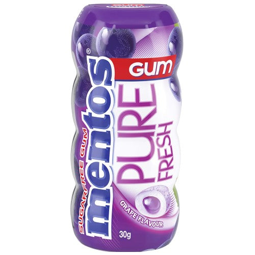 Mentos Gum Bottle Grape 30g ( 10 Pack )