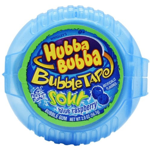 Hubba Bubba Tape Sour Blue Raspberry ( 12 Pack )