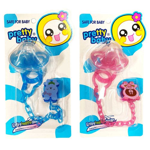 Colorful 6-pack baby teethers with chain, designed for safe teething relief and sensory development on the go.