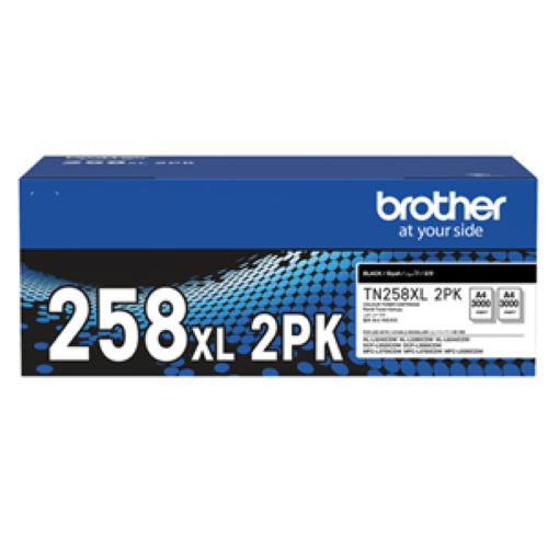 Brother TN258XLBK2PK High Yield Toner Magenta Double Pack