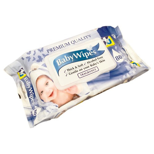 4U Baby Wipes 80’s Blue ( 12 Pack )
