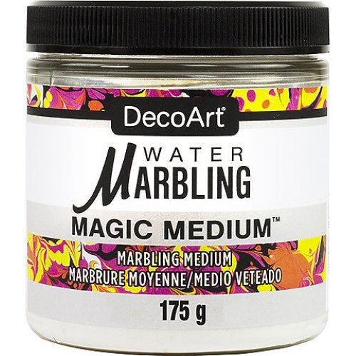 DecoArt Water-Marbling 8oz Magic Medium for creating vibrant, swirling designs on water, perfect for art and crafts.