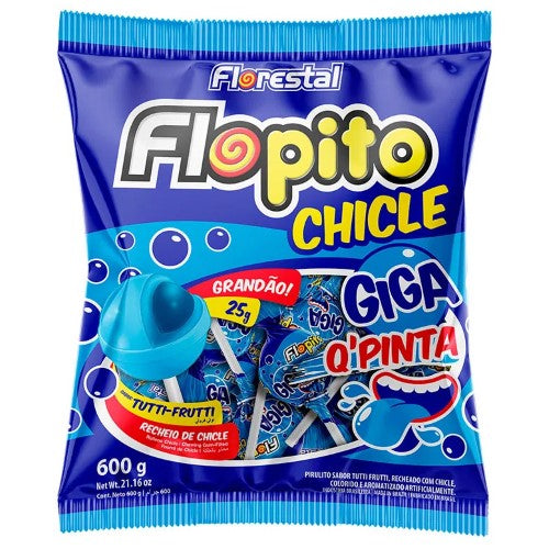 Flopito Lollipops Colour Tounge BLUE 600g ( 24 Pack )