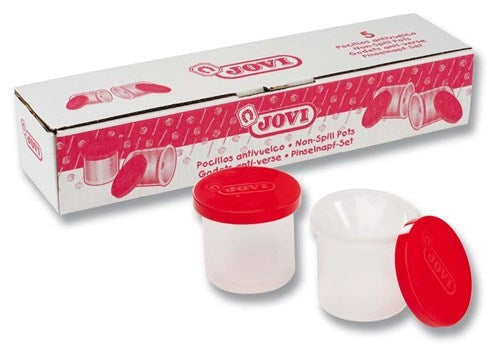 Jovi Non-Spill Pot with airtight lid, perfect for hassle-free painting and preventing messy spills.
