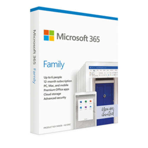 Microsoft 365 Family for 6 Users/1 Household - 1 Year