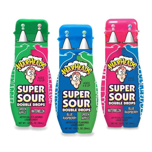 Warheads Sour Double Drops 30ml ( 24 Pack )