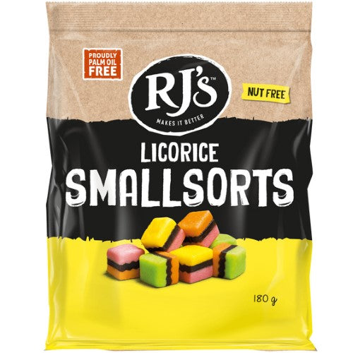 RJ’s Licorice Smallsorts 180g ( 12 Pack )