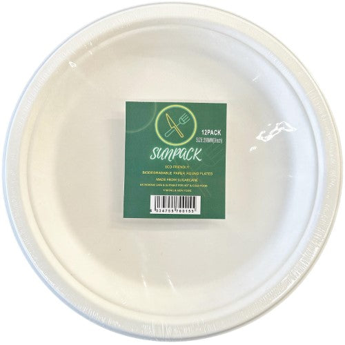 SunPack Paper Plate 9? 10pk ( 12 Pack )